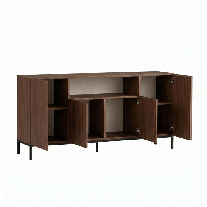 Nordure Rialto Consola Milano Walnut y Negro